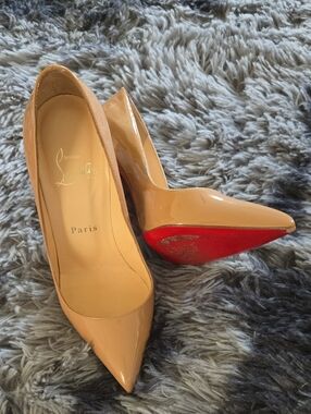Christian Louboutin So KATE Nude Patent Pointed-Toe Pumps
